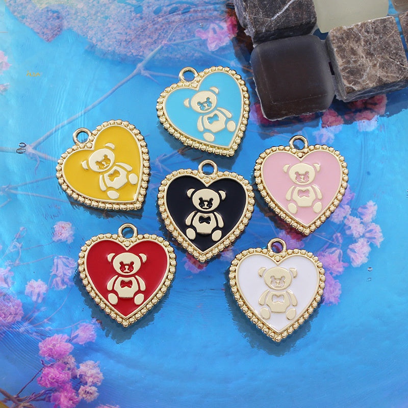 Z70 Bear Heart Charms(10pcs)