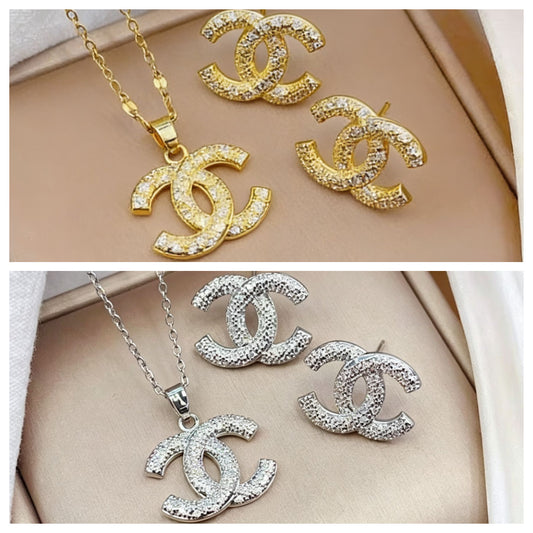 C45 CC Necklace Earrings