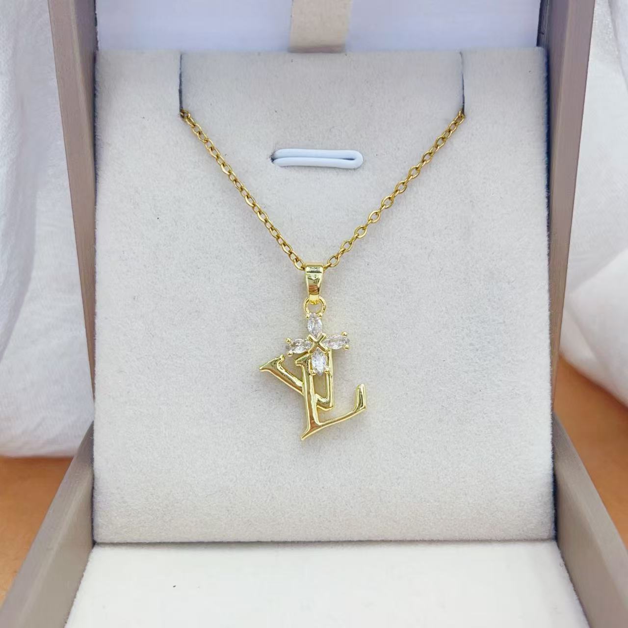 C64 LV Necklace Earrings