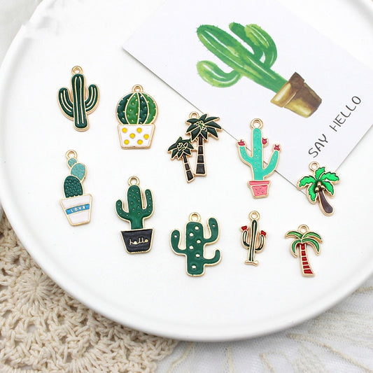 Z177 Cactus Charms(10pcs)