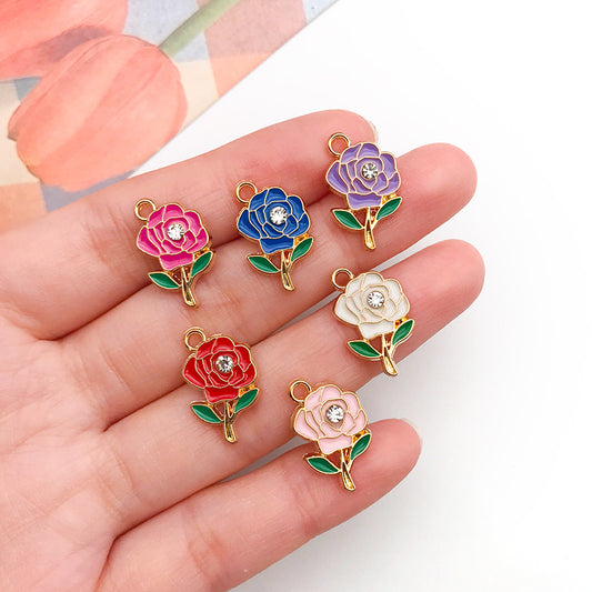 Z329 Rose Charms(12pcs)